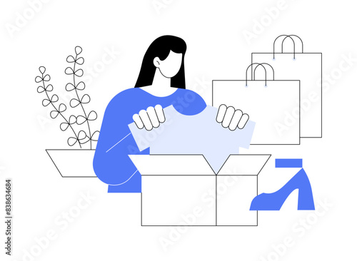 Order arrived isolated cartoon vector illustrations.