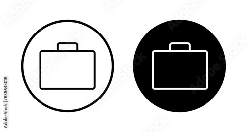 Briefcase icon vector isolated on white background. Briefcase vector icon