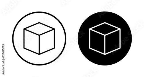 Box icon vector isolated on white background. Cardboard box, packaging open. Box vector icon