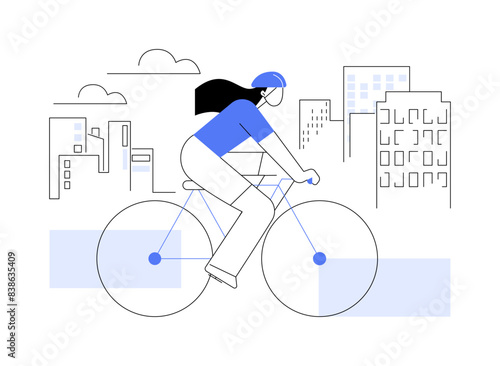 Road cycling isolated cartoon vector illustrations.