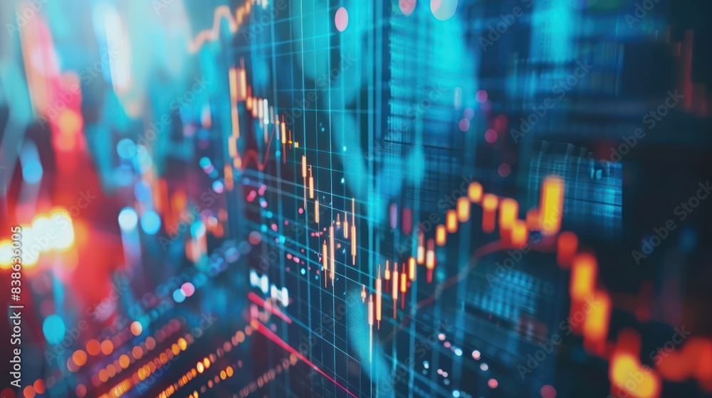 Candlestick screen light statistics, trade background technology and finance. Candlestick screen light statistics, trade background technology and finance.