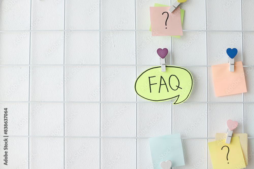 Frequently Asked Questions. FAQ On Bubble Text With Colorful Question ...