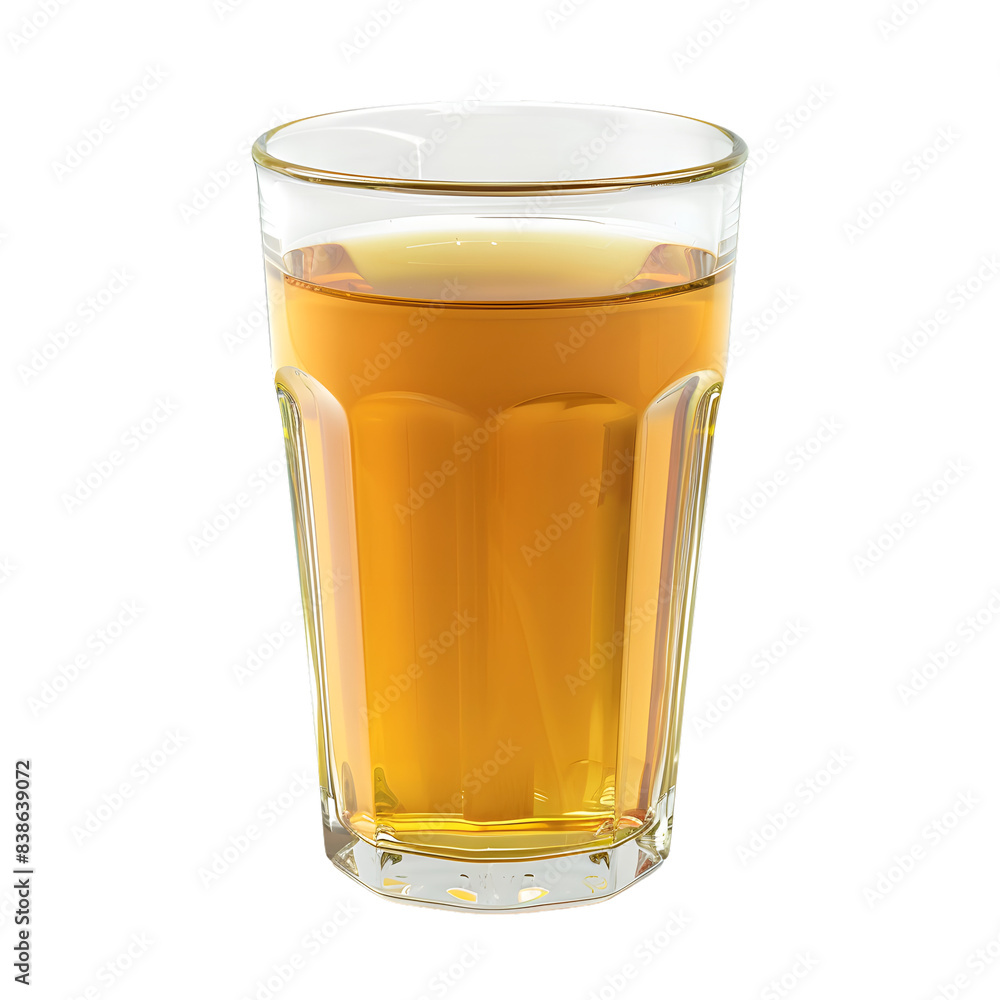 glass of apple cider isolated on transparent background. generative ai glass of apple cider isolated on transparent background. generative ai