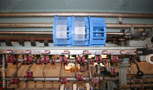 Photos An Overview of a Machinery used for extracting silk threads on the spools in sericulture farming at Mysore city, India