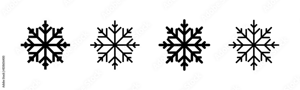 Snow icon set. snowflake icon vector Snow icon set. snowflake icon vector