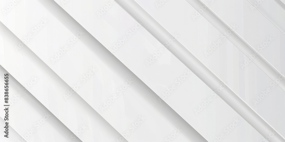 Obraz premium Abstract white background with diagonal lines creating a modern, sleek design