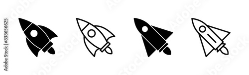 Rocket icon set. Startup icon vector.
