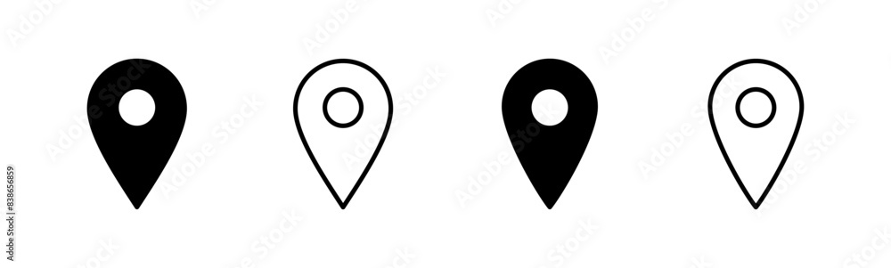Pin icon set. Location icon vector. destination icon. map pin Pin icon set. Location icon vector. destination icon. map pin