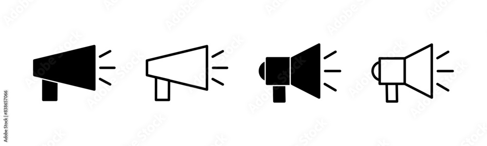 Megaphone icon set. Loudspeaker icon vector. Megaphone icon set. Loudspeaker icon vector.