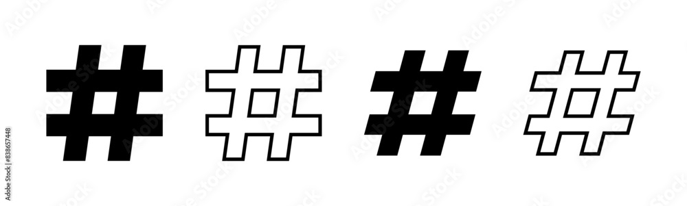 Obraz premium Hashtag icon set. hashtag symbol