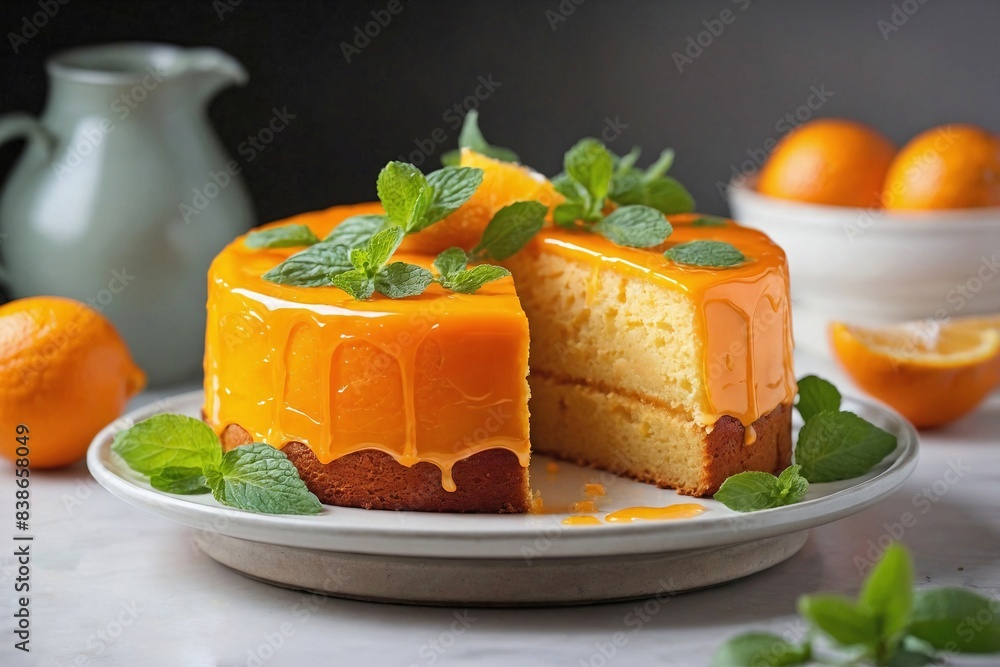 Orange Glazed Cake: a beautifully baked orange glazed cake Orange Glazed Cake: a beautifully baked orange glazed cake