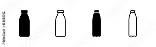 Bottle icon set. bottle vector icon