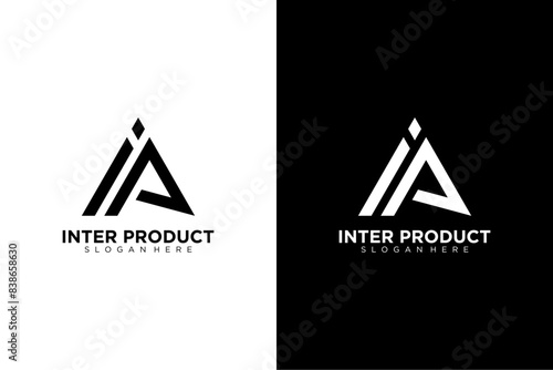 IP Letter Logo, PI logo Design Template Vector Illustration