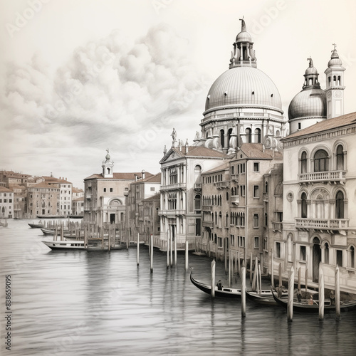 Coloring page famous Venice