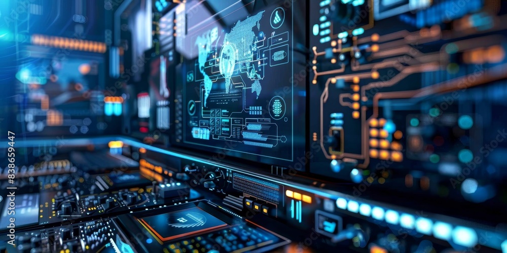 Fototapeta premium Reliable motherboards laying the foundation for powerful systems