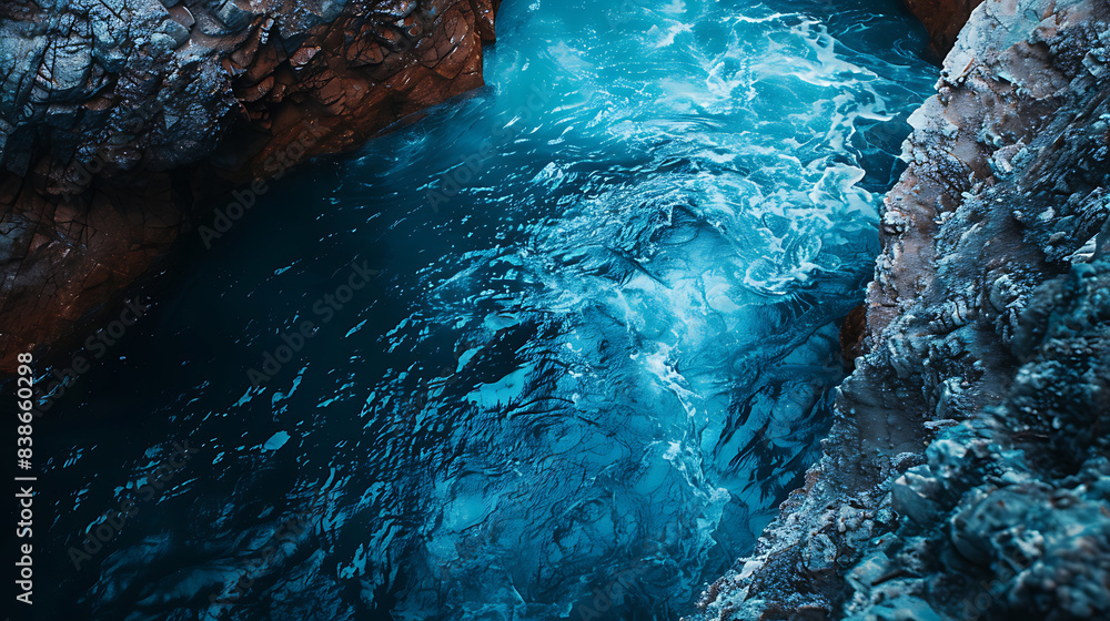 Obraz premium Blue ravine, the beauty of nature's colors