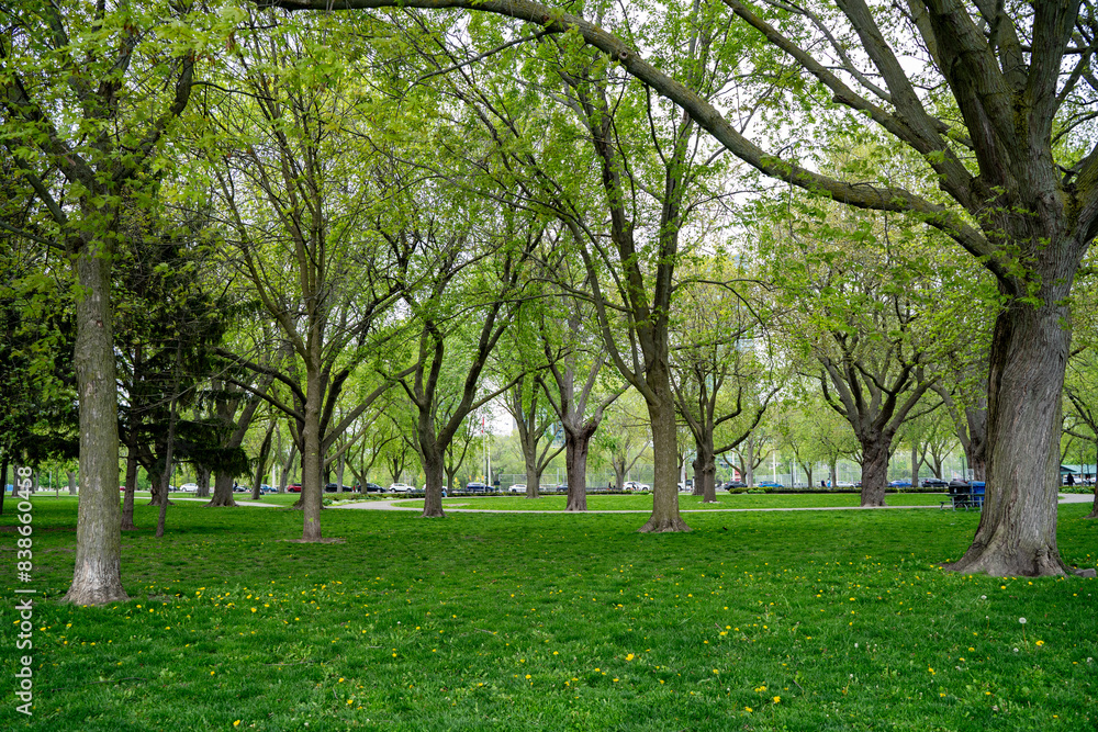 View of Coronation Park. Coronation Park is a park and veteran's memorial in Toronto. View of Coronation Park. Coronation Park is a park and veteran's memorial in Toronto.