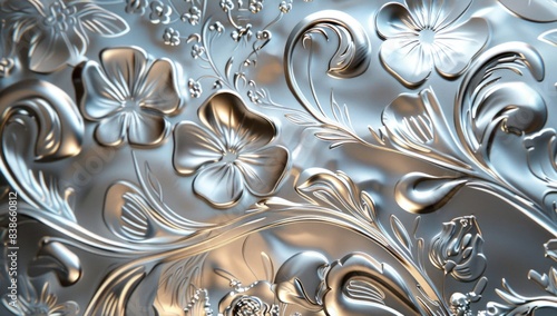 Zoom in on the intricate patterns of a platinum credit card, reflecting sophistication and exclusivity.