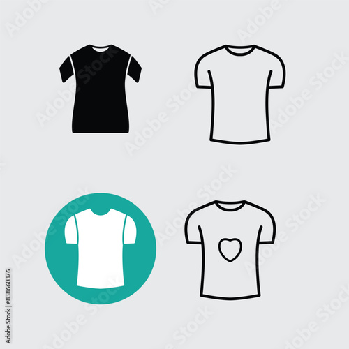 Shirt icon vector logo design template