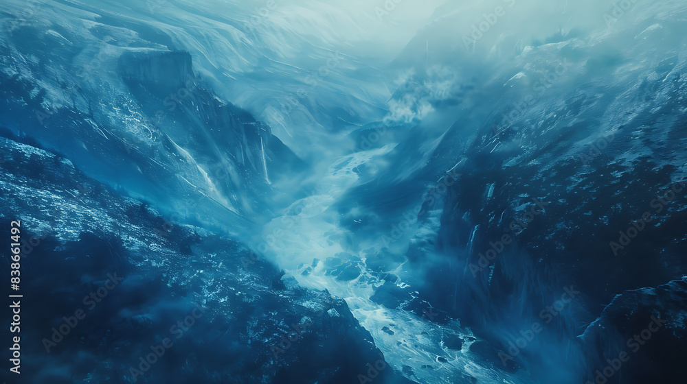 Blue ravine, the beauty of nature's colors Blue ravine, the beauty of nature's colors