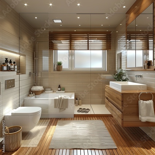 beautiful bright bathroom 