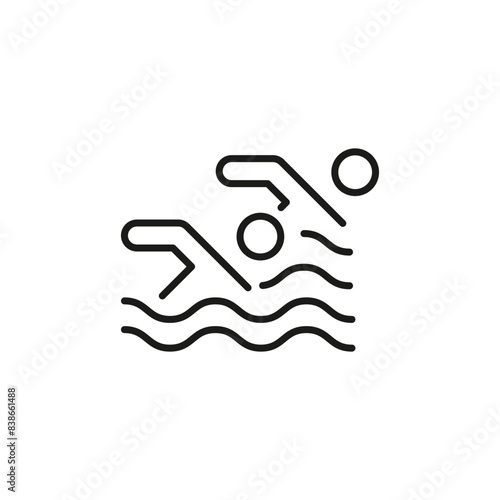 Swimming icon. Simple swimming icon for social media, app, and web design. Vector illustration.