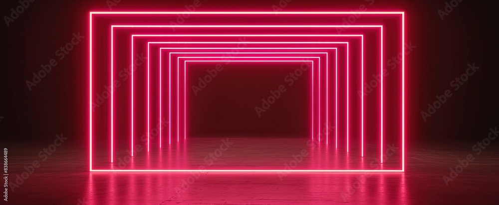 Abstract neon light geometric background. Glowing neon lines. Abstract neon light geometric background. Glowing neon lines.