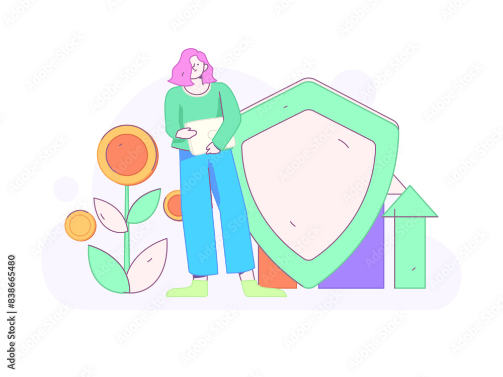 Internet financial management investment flat vector concept operation hand drawn illustration
Internet financial management investment flat vector concept operation hand drawn illustration