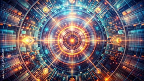 Abstract Art Coding , Art Technological Pattern Background Movement, tinted image,