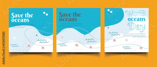 world oceans day social media post