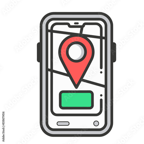 red pin point in the center of the screen phone