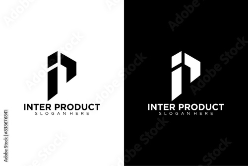 IP Letter Logo, PI logo Design Template Vector Illustration