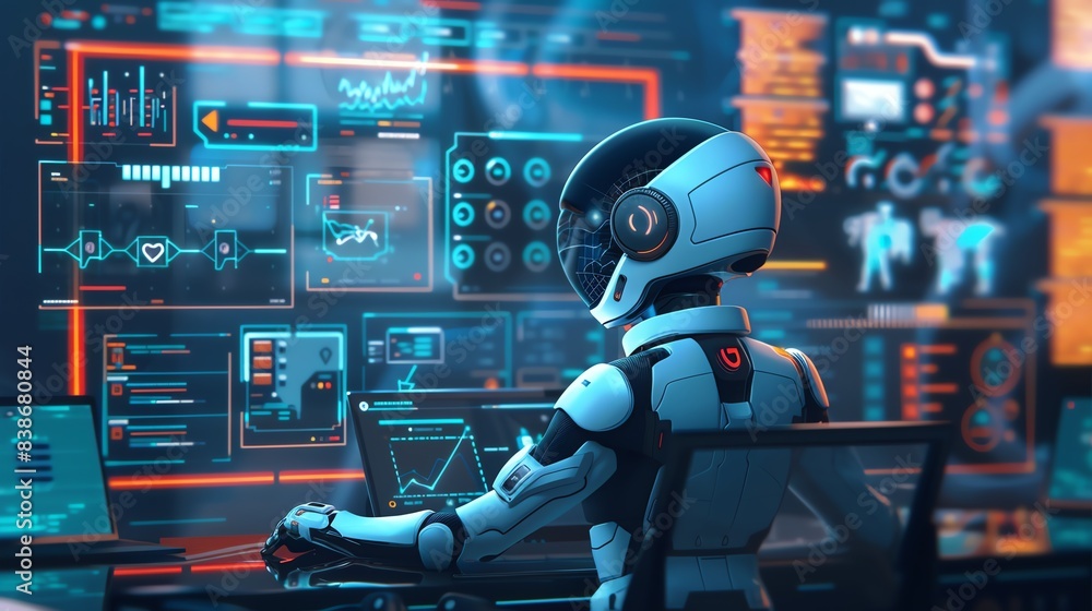 A virtual assistant helping a user with daily tasks and reminders A virtual assistant helping a user with daily tasks and reminders