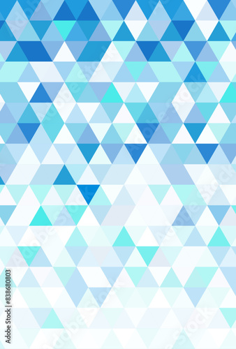 背景イラスト_三角形モザイク_青