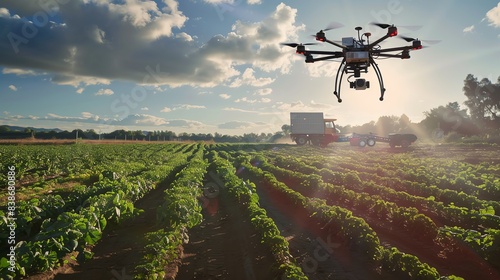 Wallpaper Mural An AIdriven farm with automated machinery and drone monitoring Torontodigital.ca