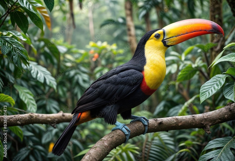 Toucan Perched in Lush Greenery Toucan Perched in Lush Greenery