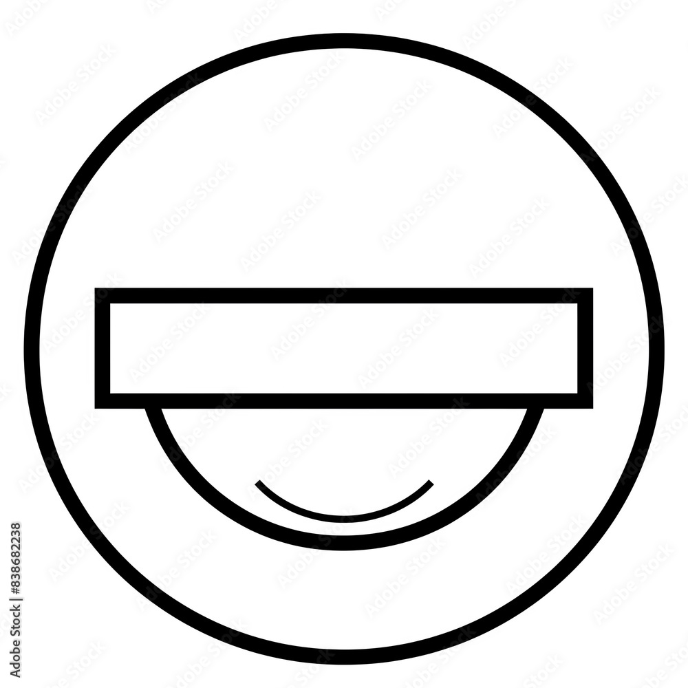 Simple line drawing icon of a security camera. Simple line drawing icon of a security camera.