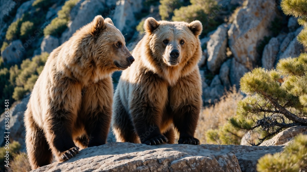 Fototapeta premium หมีกรีซลี