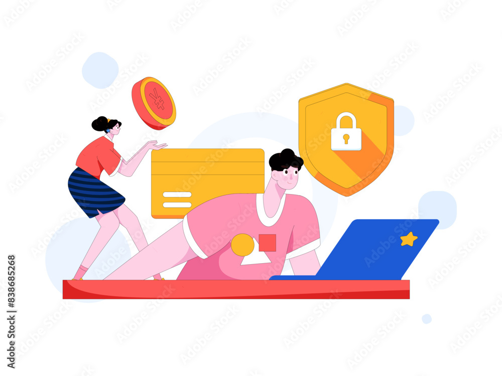 Internet financial management investment flat vector concept operation hand drawn illustration
Internet financial management investment flat vector concept operation hand drawn illustration