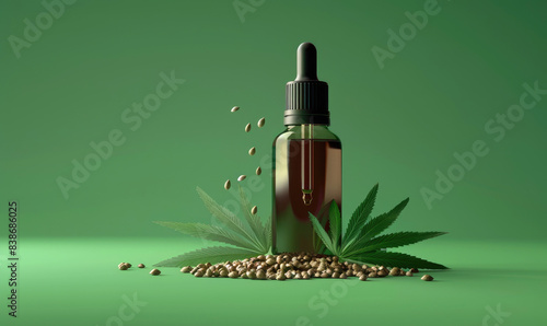 A bottle of glass with a dr...