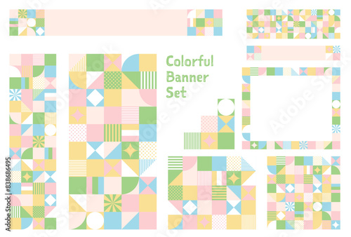 バナーセット_幾何学模様