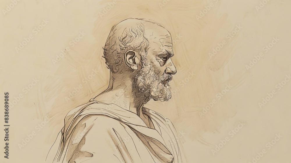 Fototapeta premium Ministry and Adaptability: 1 Corinthians 9 Biblical Illustration with Apostle's Rights, Self-control on Beige Background and Copyspace