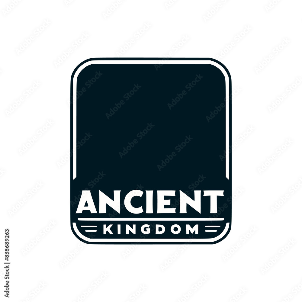 Fototapeta premium ancient kingdom ruin text sticker tshirt vector illustration template design