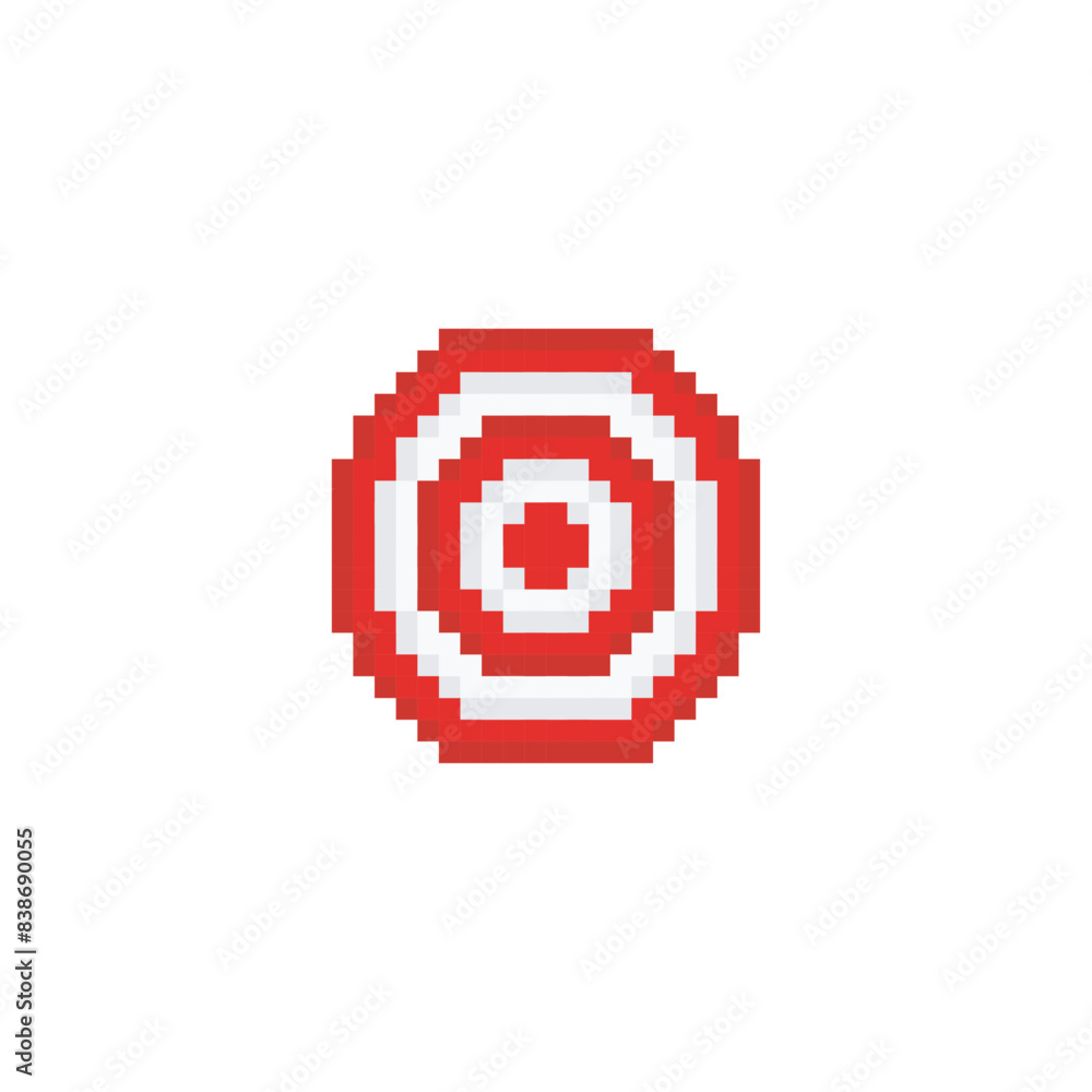 Target shooting circle, pixel art Target shooting circle, pixel art