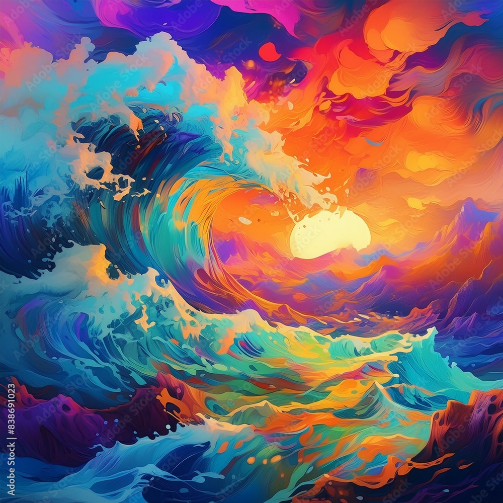 background with waves