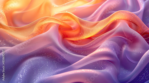 Abstract Background with 3D Wave Bright Gold