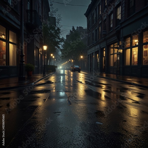street in the evening