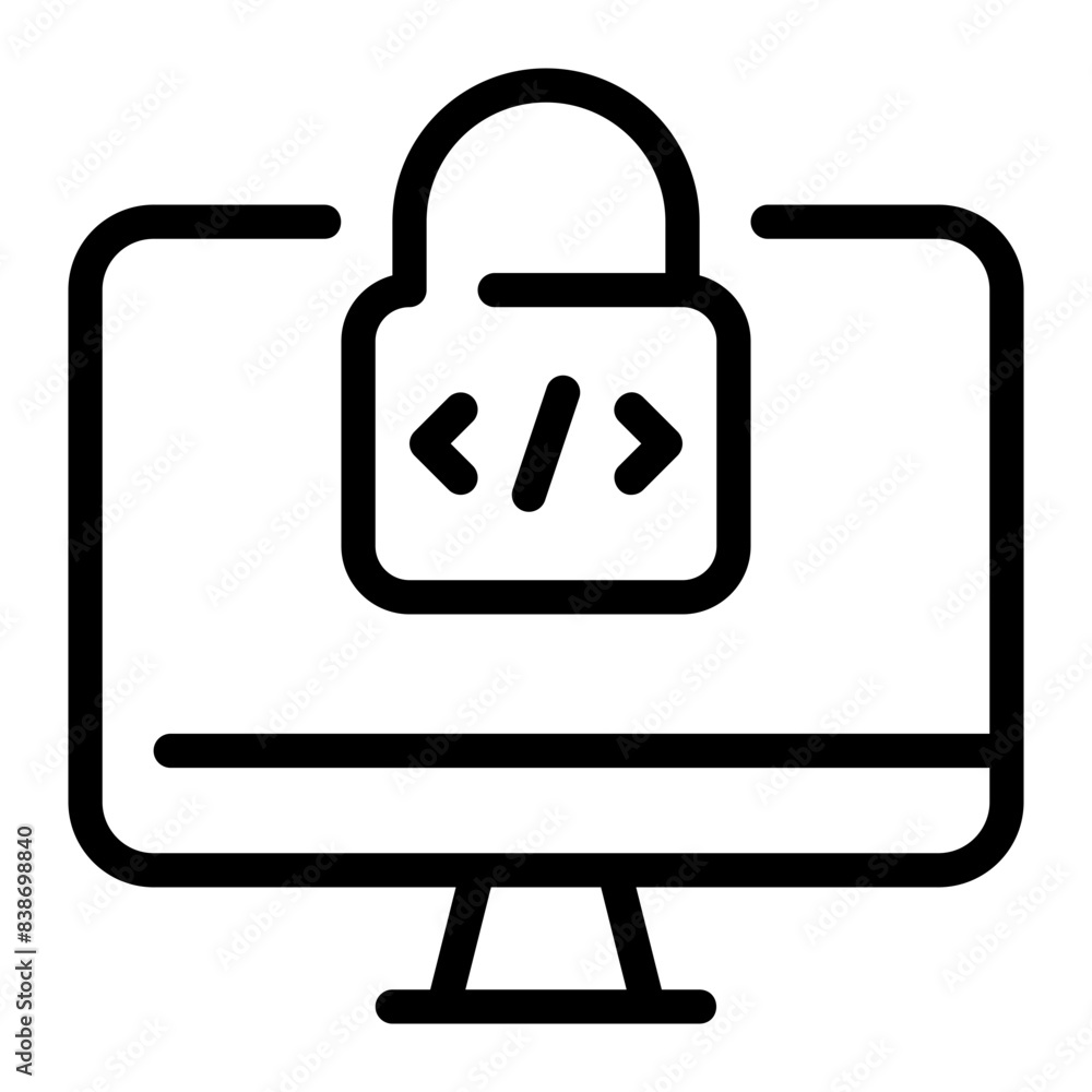 Obraz premium software development line icon