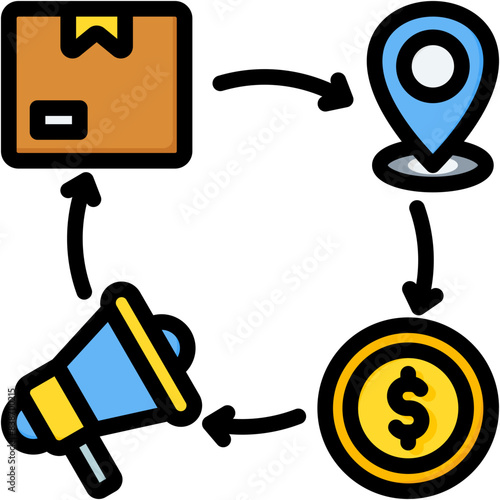 Marketing Mix Icon