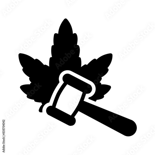 Vector solid black icon for Drug crime
